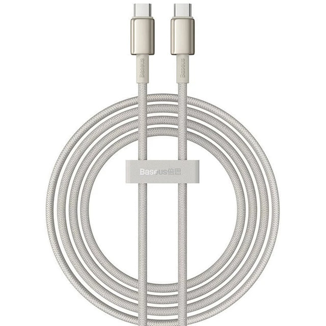 Cablu Baseus Tungsten Gold (P10319800G21-01), Type-C to Type-C, Super Fast Charge, 100W, 480Mbps, 2m, Auriu