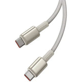 Cablu Baseus Tungsten Gold (P10319800G21-01), Type-C to Type-C, Super Fast Charge, 100W, 480Mbps, 2m, Auriu