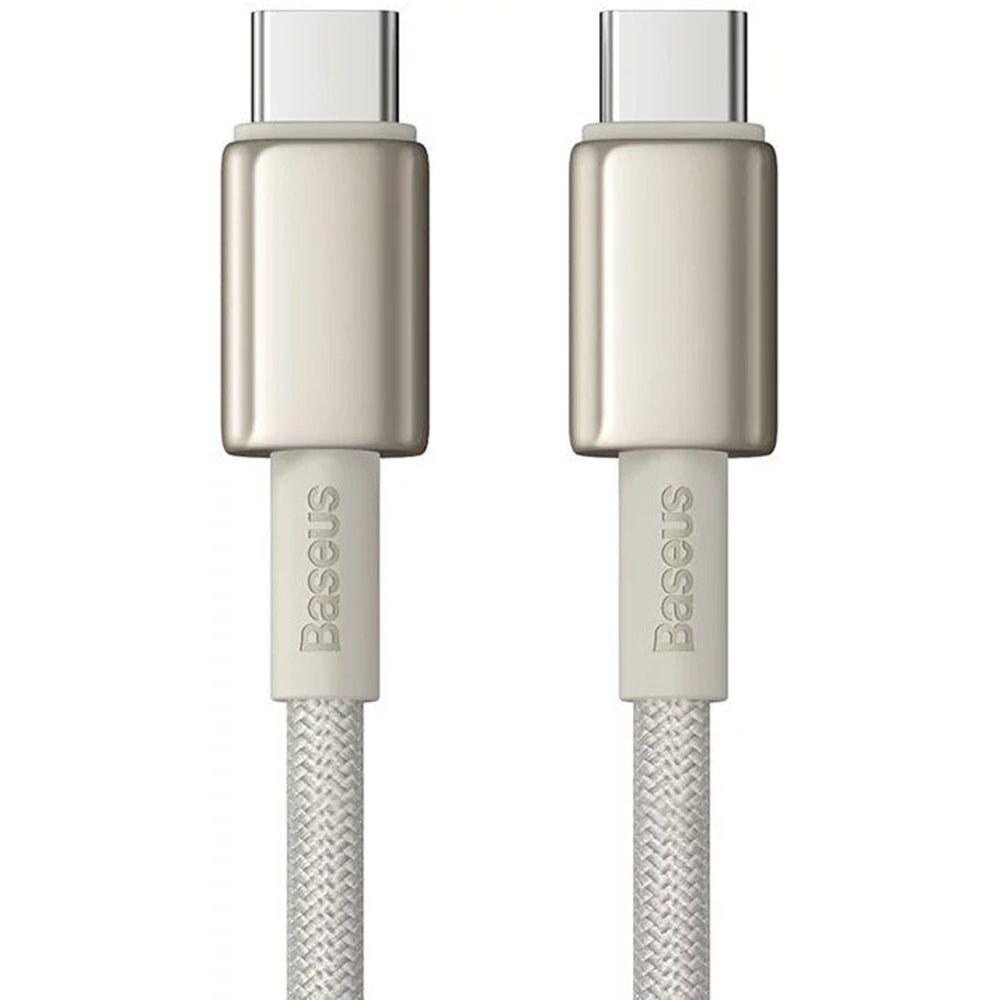 Cablu Baseus Tungsten Gold (P10319800G21-01), Type-C to Type-C, Super Fast Charge, 100W, 480Mbps, 2m, Auriu