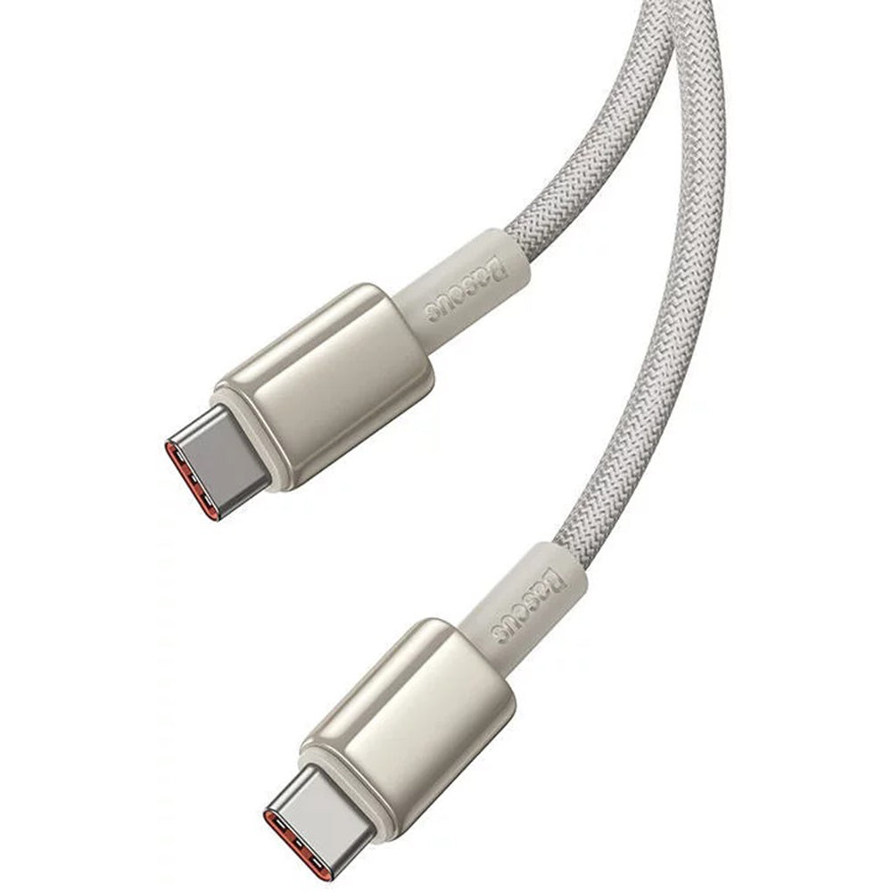 Cablu Baseus Tungsten Gold (P10319800G21-00), Type-C to Type-C, Super Fast Charge, 100W, 480Mbps, 1m, Auriu