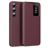Husa de protectie Techsuit SmartView Series compatibil cu Samsung Galaxy S23, Rosu