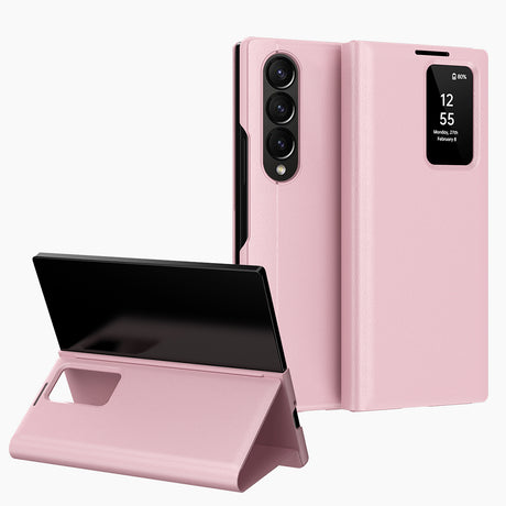 Husa de protectie Techsuit SmartView Series compatibil cu Samsung Galaxy Z Fold3 5G, Roz