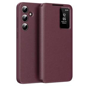 Husa de protectie Techsuit SmartView Series compatibil cu Samsung Galaxy S23 FE, Rosu