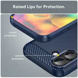 Husa de protectie Techsuit Carbon Silicone compatibil cu iPhone 17, Albastru