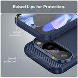 Husa de protectie Techsuit Carbon Silicone compatibil cu Google Pixel 10 / 10 Pro, Albastru