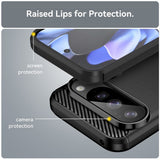 Husa de protectie Techsuit Carbon Silicone compatibil cu Google Pixel 10 / 10 Pro, Negru