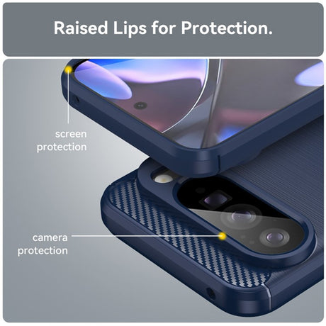 Husa de protectie Techsuit Carbon Silicone compatibil cu Google Pixel 10 Pro XL, Albastru