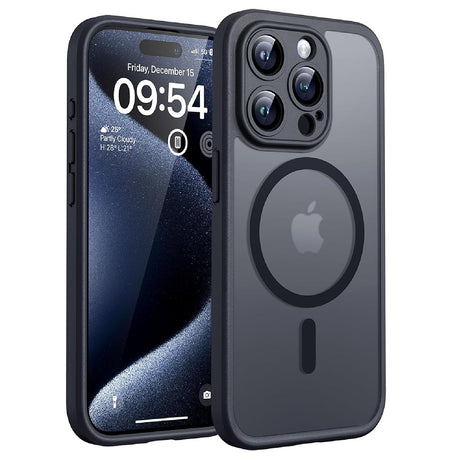 Husa de protectie Techsuit PureFrost MagSafe compatibil cu iPhone 14 Pro Max, Negru Mat