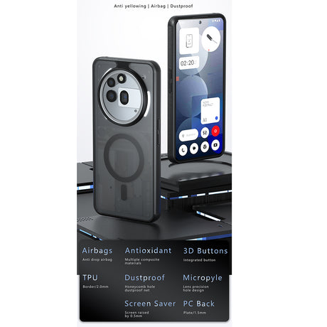 Husa de protectie Techsuit PureFrost MagSafe compatibil cu Nothing Phone (3a) Pro, Negru Mat
