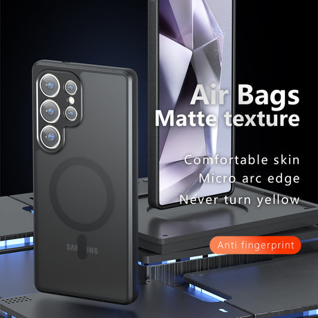 Husa de protectie Techsuit PureFrost MagSafe compatibil cu Samsung Galaxy S25 Ultra, Negru Mat
