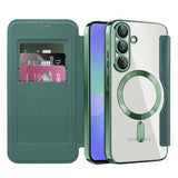 Husa de protectie Techsuit SmartMag Book compatibil cu Samsung Galaxy A36 5G, Verde