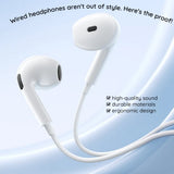 Casti Baseus Wired Earphones Encok CZ19 (A00182201213-00), Type-C, 13mm Drivers, 60° Semi-in-Ear, Omni-Directional Mic, Alb