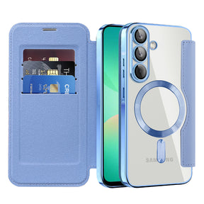 Husa de protectie Techsuit SmartMag Book compatibil cu Samsung Galaxy A26 5G, Albastru Deschis