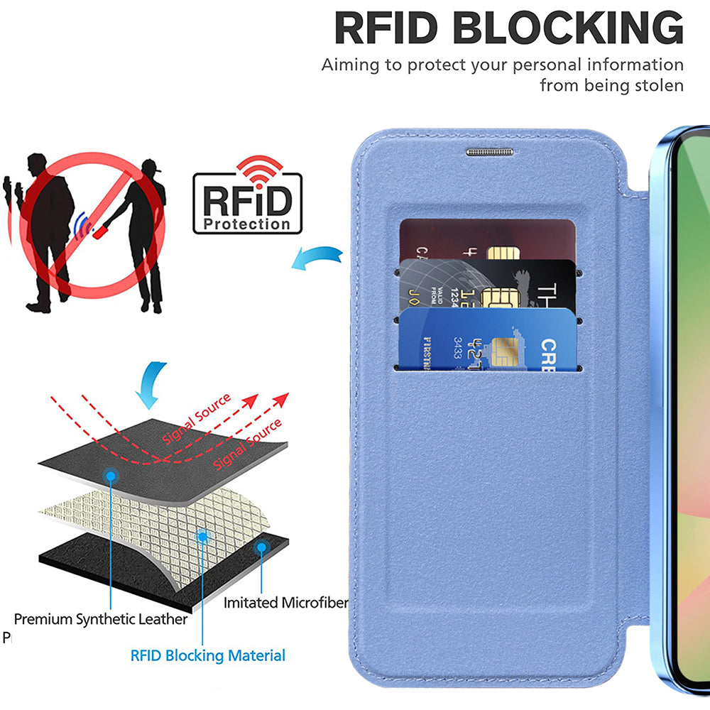 Husa de protectie Techsuit SmartMag Book compatibil cu Samsung Galaxy A26 5G, Albastru Deschis