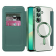 Husa de protectie Techsuit SmartMag Book compatibil cu Samsung Galaxy A26 5G, Verde