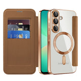 Husa de protectie Techsuit SmartMag Book compatibil cu Samsung Galaxy A26 5G, Maro
