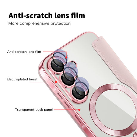 Husa de protectie Techsuit SmartMag Book compatibil cu Samsung Galaxy A26 5G, Roz