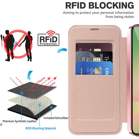 Husa de protectie Techsuit SmartMag Book compatibil cu Samsung Galaxy A26 5G, Roz