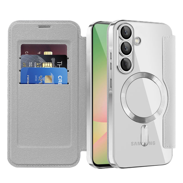Husa de protectie Techsuit SmartMag Book compatibil cu Samsung Galaxy A56 5G, Gri