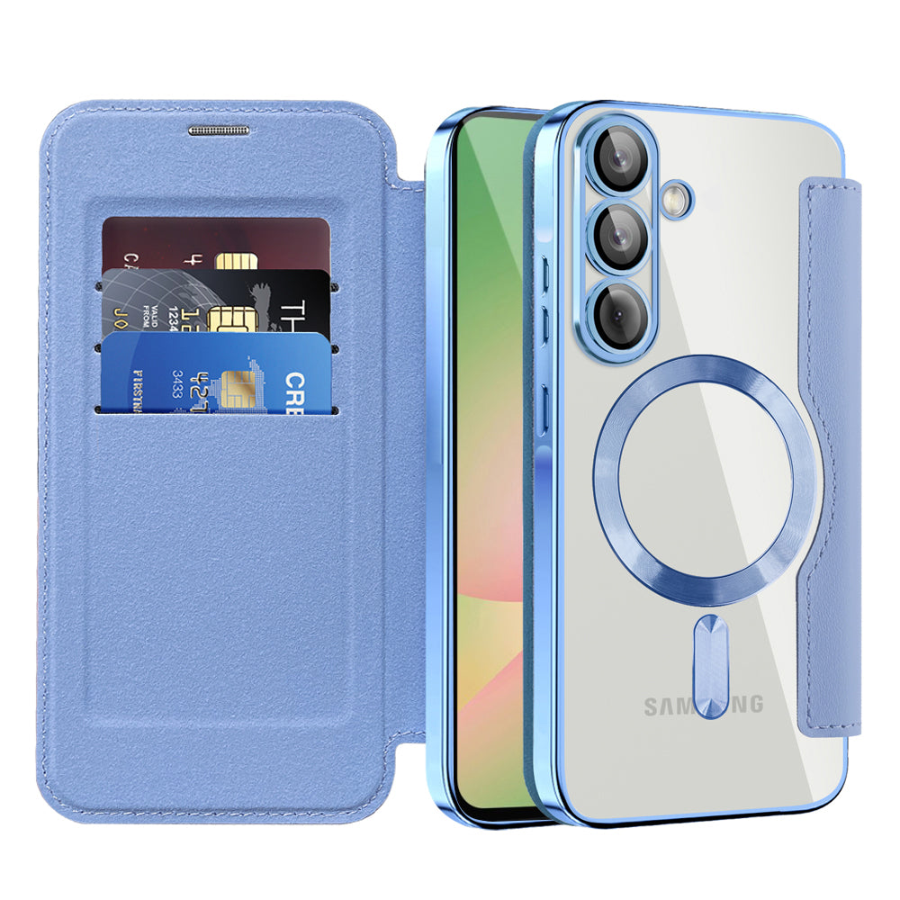 Husa de protectie Techsuit SmartMag Book compatibil cu Samsung Galaxy A56 5G, Albastru Deschis
