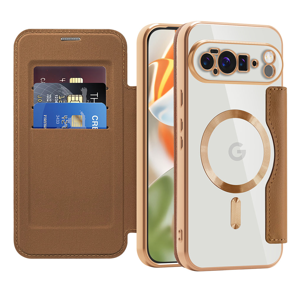 Husa de protectie Techsuit SmartMag Book compatibil cu Google Pixel 10 Pro XL, Maro