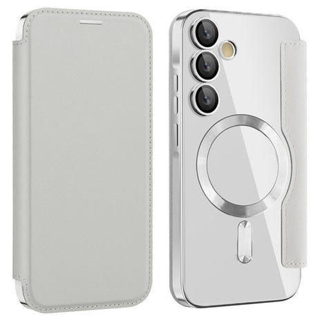 Husa de protectie Techsuit SmartMag Book compatibil cu Samsung Galaxy A55 5G, Gri