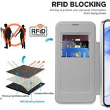 Husa de protectie Techsuit SmartMag Book compatibil cu Samsung Galaxy A55 5G, Gri