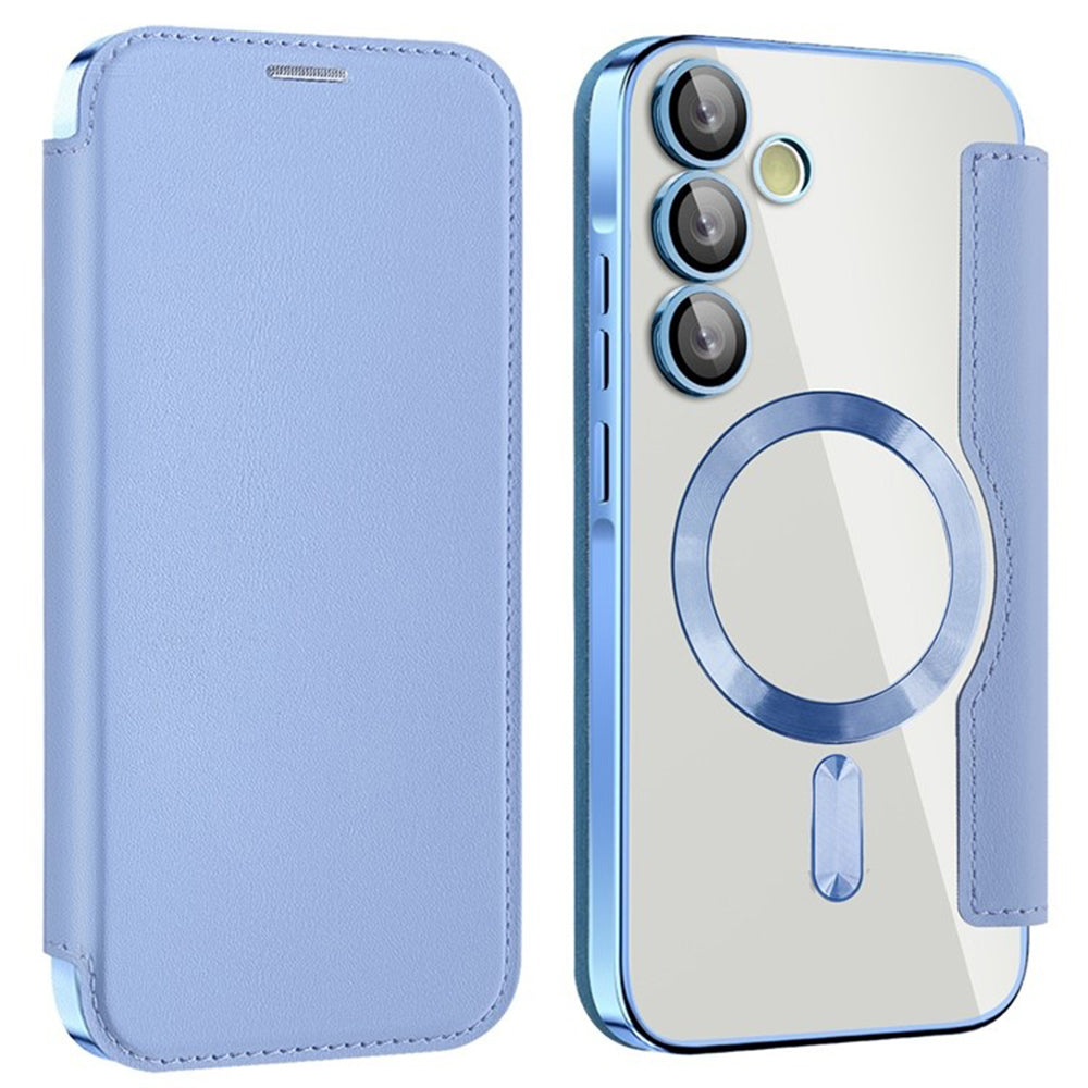 Husa de protectie Techsuit SmartMag Book compatibil cu Samsung Galaxy A55 5G, Albastru Deschis