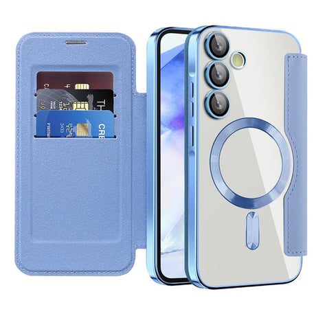 Husa de protectie Techsuit SmartMag Book compatibil cu Samsung Galaxy A55 5G, Albastru Deschis