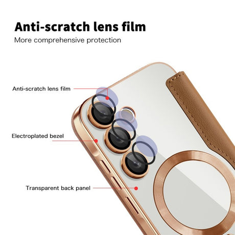 Husa de protectie Techsuit SmartMag Book compatibil cu Samsung Galaxy A55 5G, Maro