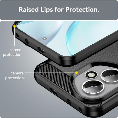 Husa de protectie Techsuit Carbon Silicone compatibil cu Honor 400, Albastru