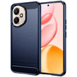 Techsuit Carbon Silicone kék tok Honor 400 telefonhoz