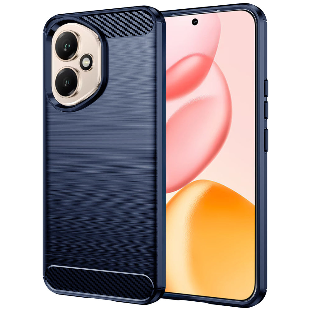 Techsuit Carbon Silicone kék tok Honor 400 telefonhoz