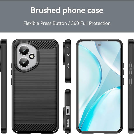 Husa de protectie Techsuit Carbon Silicone compatibil cu Honor 400, Albastru