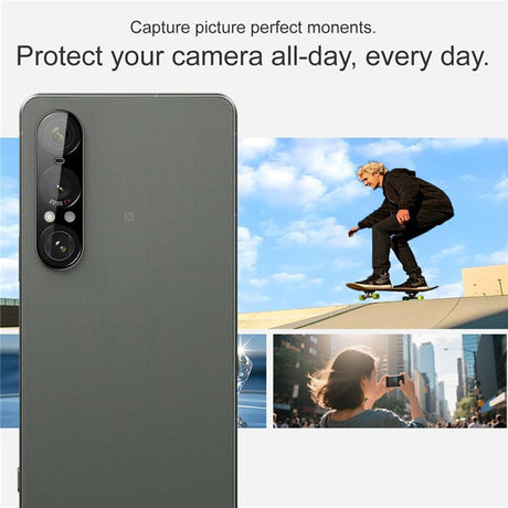 Folie de protectie Techsuit Full Camera Glass compatibil cu Sony Xperia 1 VII, Negru