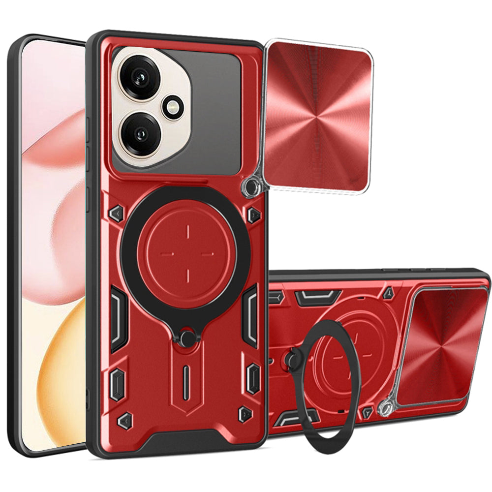 Husa de protectie Techsuit CamGuard Pro compatibil cu Honor 400, Rosu