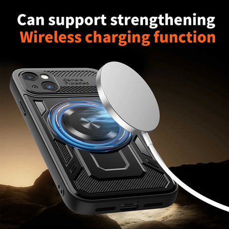 Husa de protectie Techsuit RuggedCam compatibil cu iPhone 15 Plus, Albastru