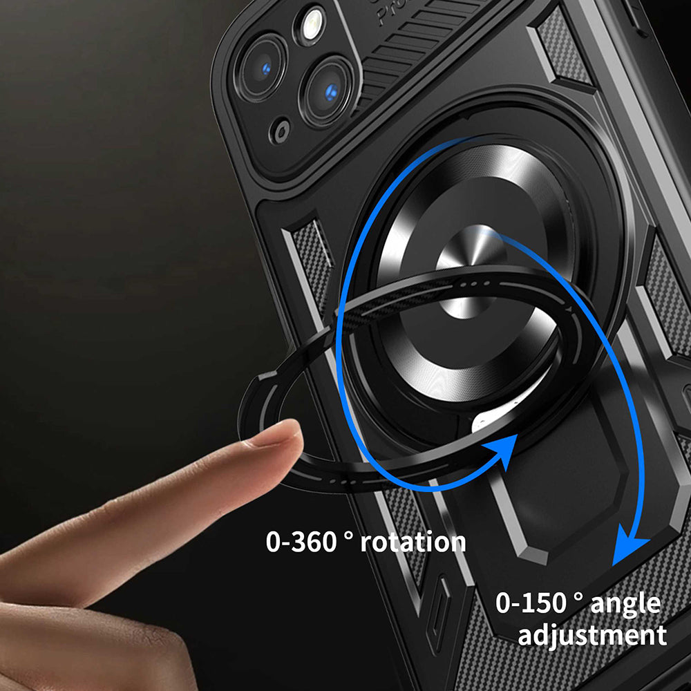 Husa de protectie Techsuit RuggedCam compatibil cu iPhone 15 Plus, Mov