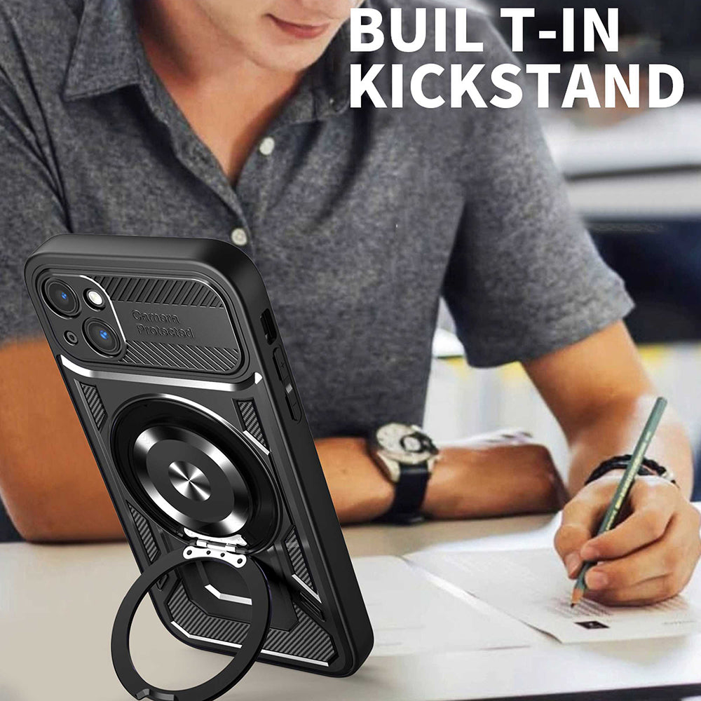 Husa de protectie Techsuit RuggedCam compatibil cu iPhone 15 Plus, Mov