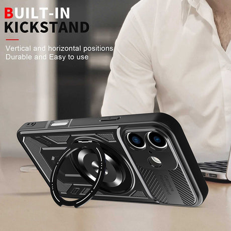 Husa de protectie Techsuit RuggedCam compatibil cu iPhone 16, Mov
