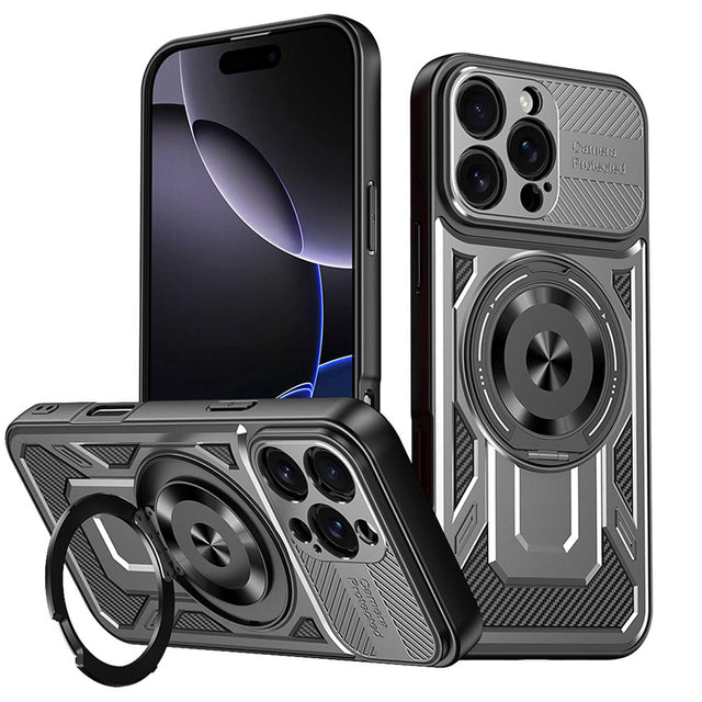 Husa de protectie Techsuit RuggedCam compatibil cu iPhone 16 Pro, Gri