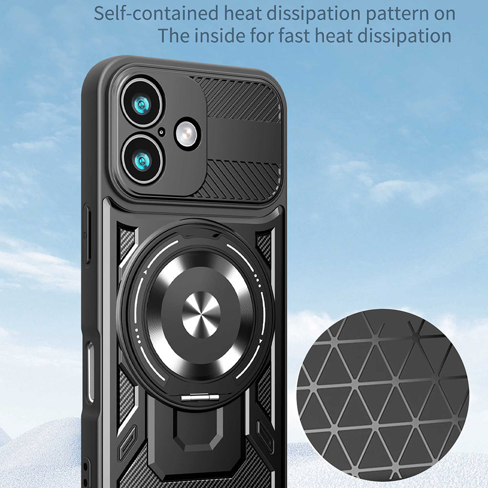Husa de protectie Techsuit RuggedCam compatibil cu iPhone 17, Gri
