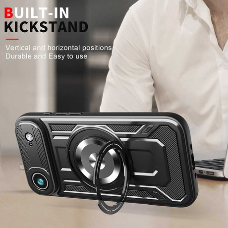 Husa de protectie Techsuit RuggedCam compatibil cu iPhone 17 Air, Albastru
