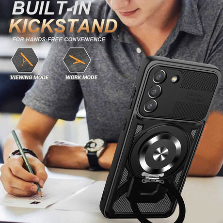 Husa de protectie Techsuit RuggedCam compatibil cu Samsung Galaxy S23, Gri