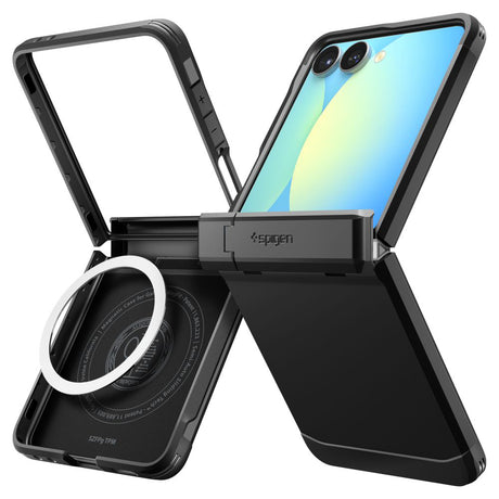 Husa de protectie Spigen Tough Armor Pro MagSafe (ACS09561) compatibil cu Samsung Galaxy Z Flip7, Negru