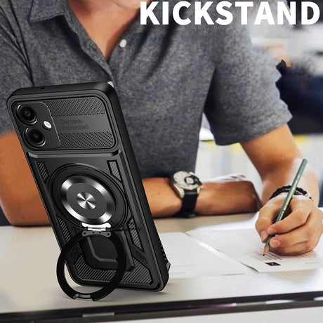 Husa de protectie Techsuit RuggedCam compatibil cu Samsung Galaxy A06, Negru
