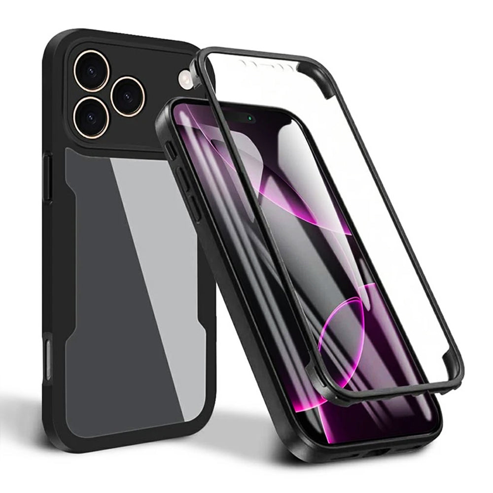 Folie de protectie Techsuit ColorVerse 360 Series + compatibil cu iPhone 17 Pro Max, Negru