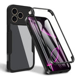 Folie de protectie Techsuit ColorVerse 360 Series + compatibil cu iPhone 17 Pro Max, Negru