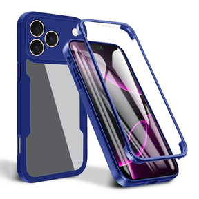 Folie de protectie Techsuit ColorVerse 360 Series + compatibil cu iPhone 17 Pro, Albastru