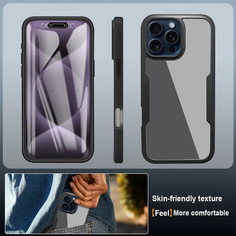 Folie de protectie Techsuit ColorVerse 360 Series + compatibil cu iPhone 17, Albastru